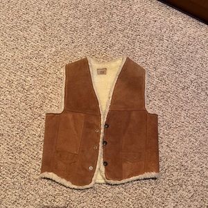 Child’s Real Suede Vest with Faux Shearling Lining - Halloween Idea